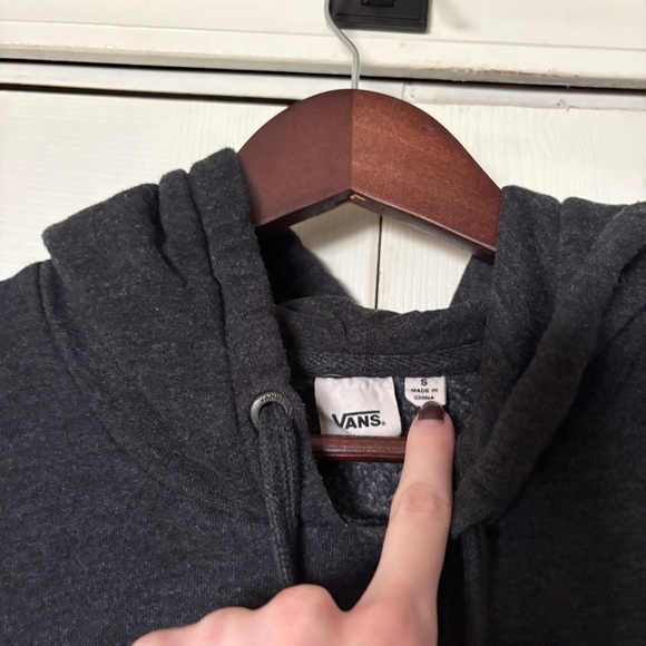 Vans Women's Dark Gray Checkered Skate Logo Hoodie Size Small - Picture 3 of 8